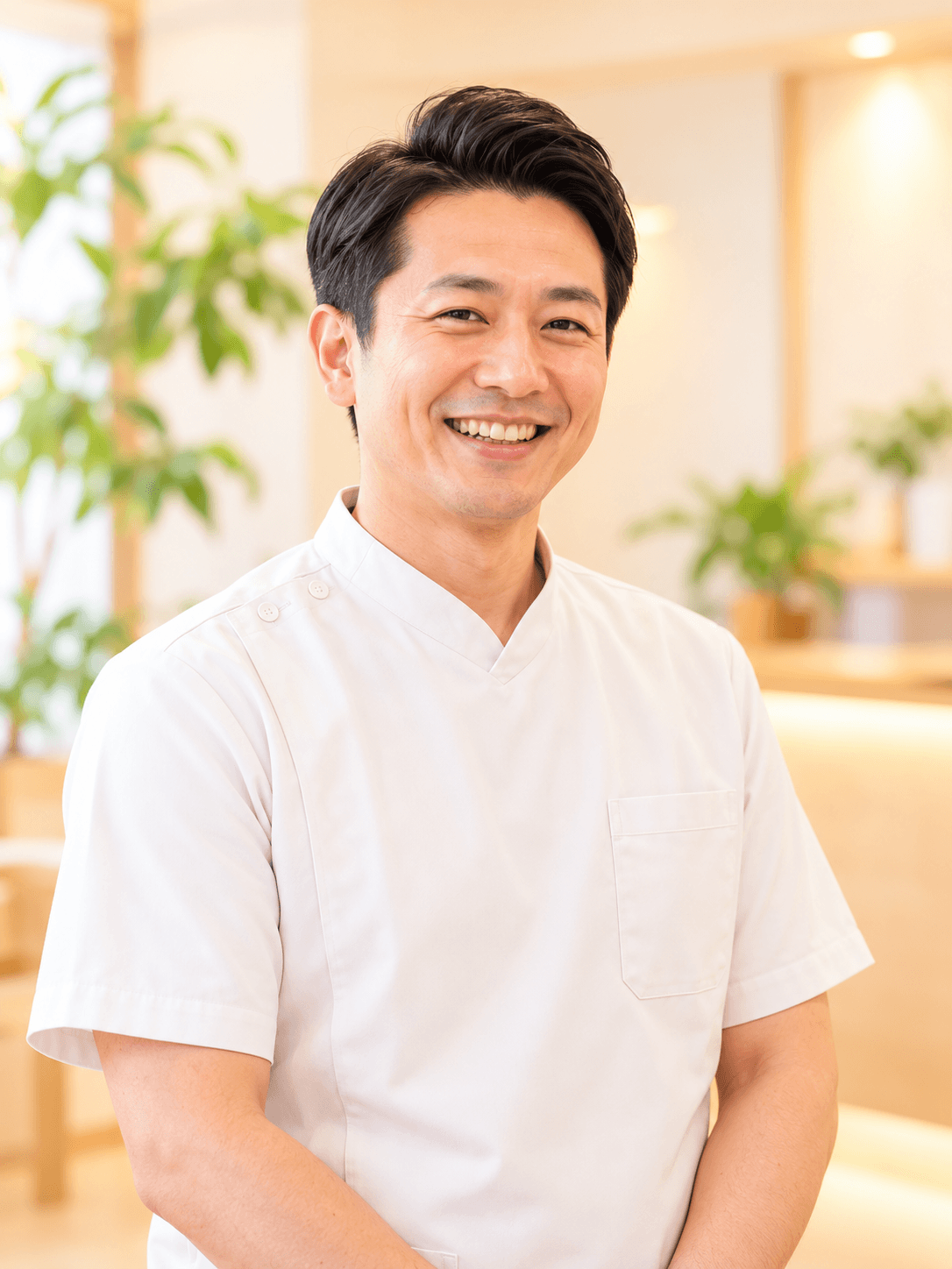 初めての方を迎える院長・中村和也